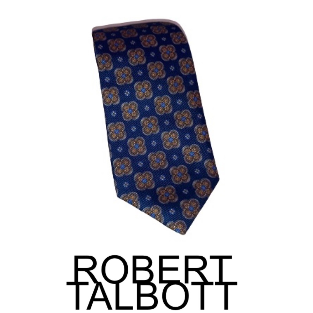 Robert Talbott Carmel blue Paisley Necktie Tie